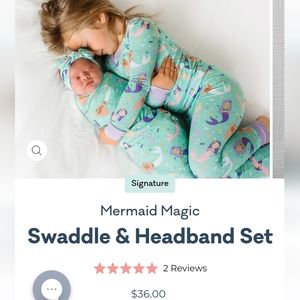 NEW Little Sleepies Swaddle & Headband Set